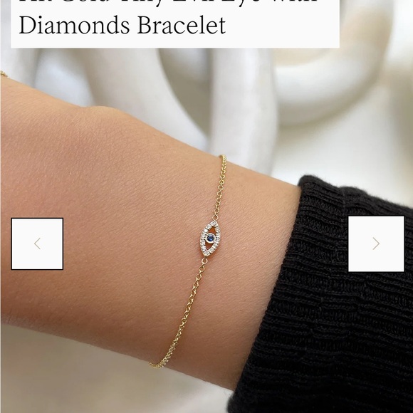 Repair needed Zoe Lev 14k yellow gold dainty bracelet with diamonds - Picture 4 of 4